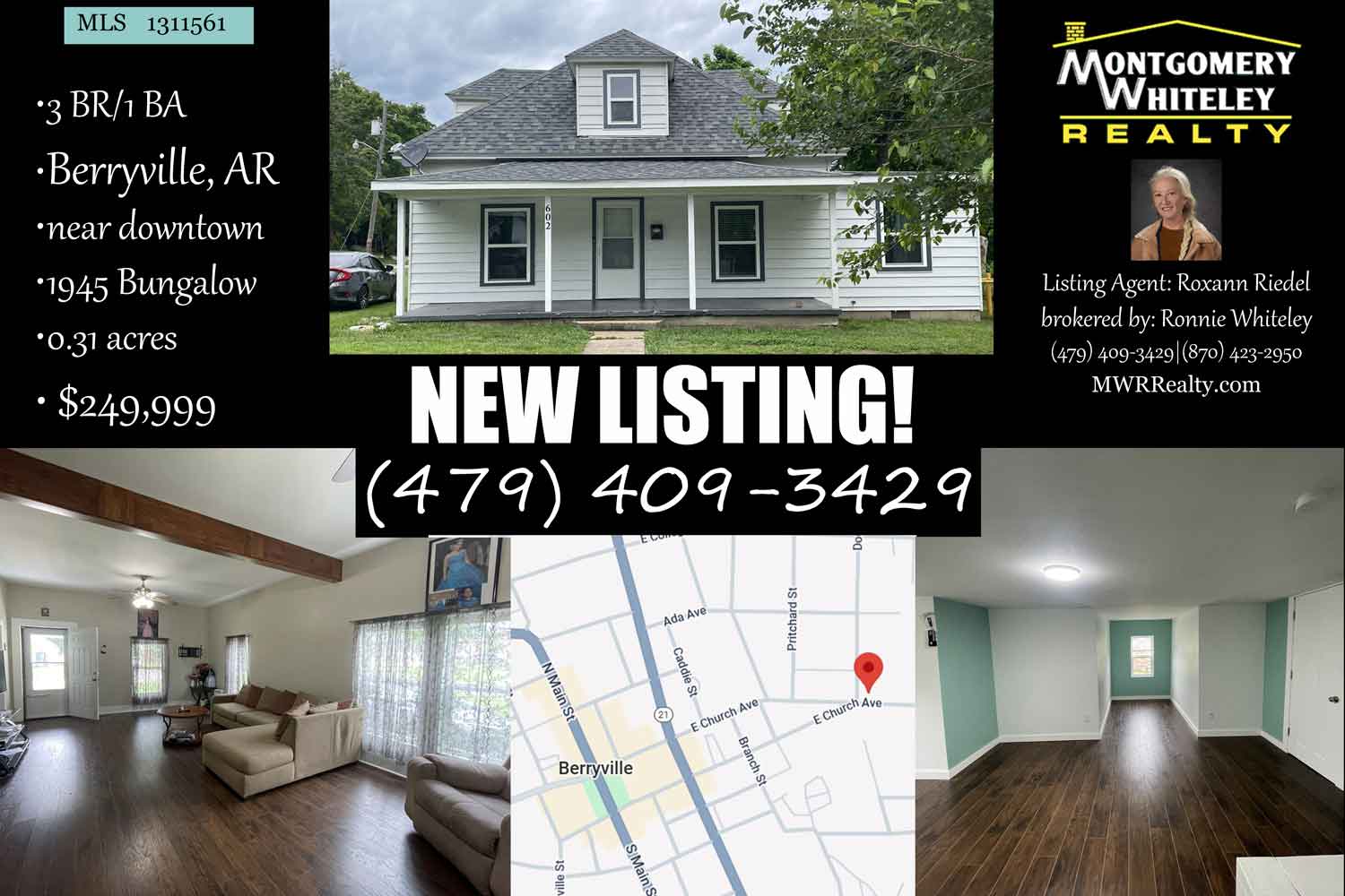 1945 Classic Bungalow for sale in Berryville, AR