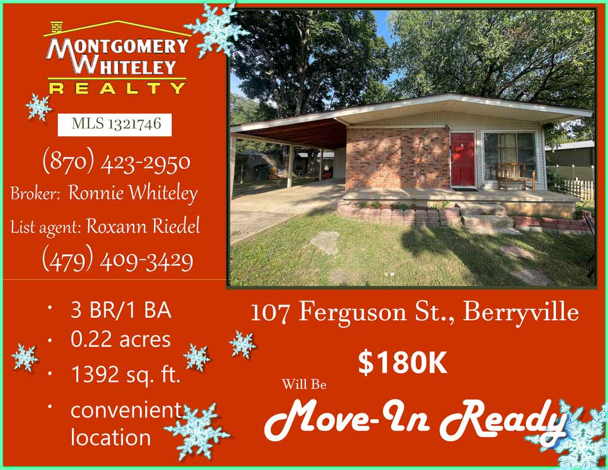 Move-In Ready Berryville Home  under $200K