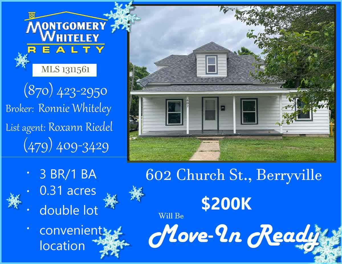 1945 Classic Bungalow for sale in Berryville, AR